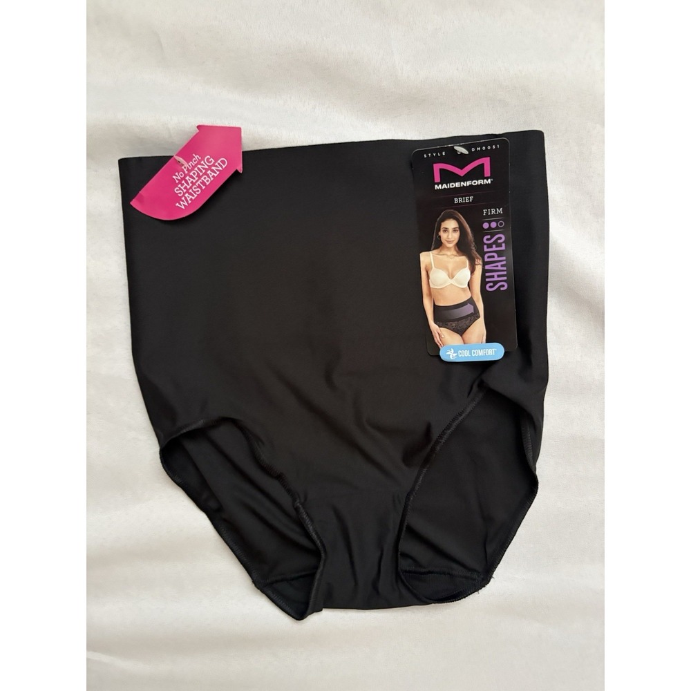 NEW Maidenform High-Waisted Shapewear Panties Black Women's Size Small DM0051